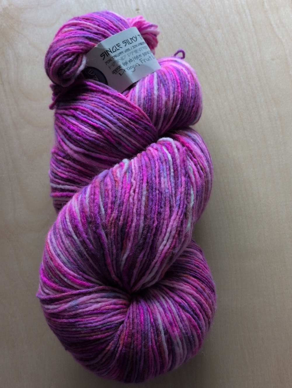 Huge Skein! Blue Moon Fiber Arts Yarn  Wool , Silk -Hand Painted DK/ Worsted